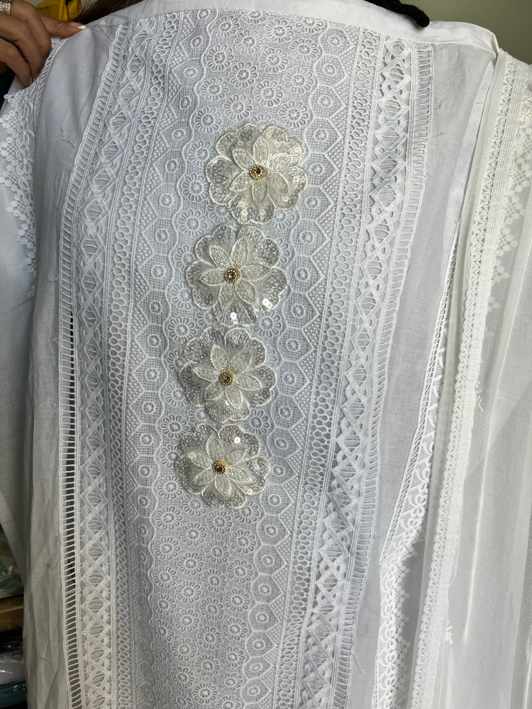White cotton premium suit material