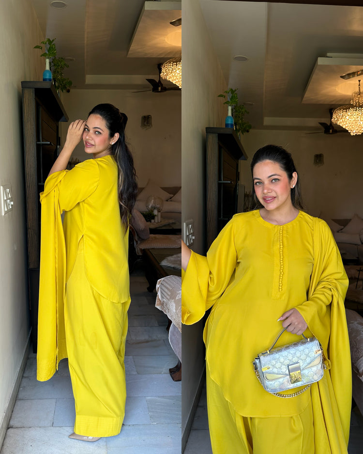 Yellow lemon farsi salwar suit