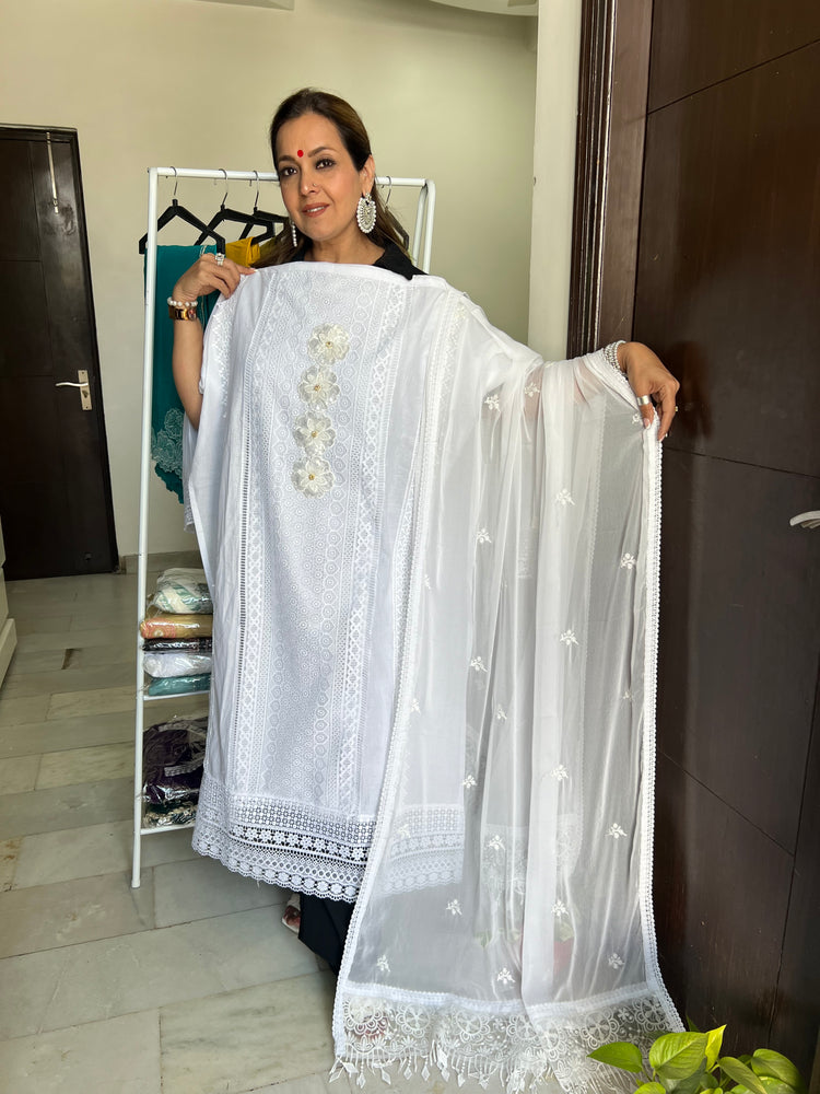 White cotton premium suit material