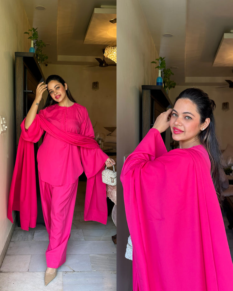 Hot pink farsi salwar suit