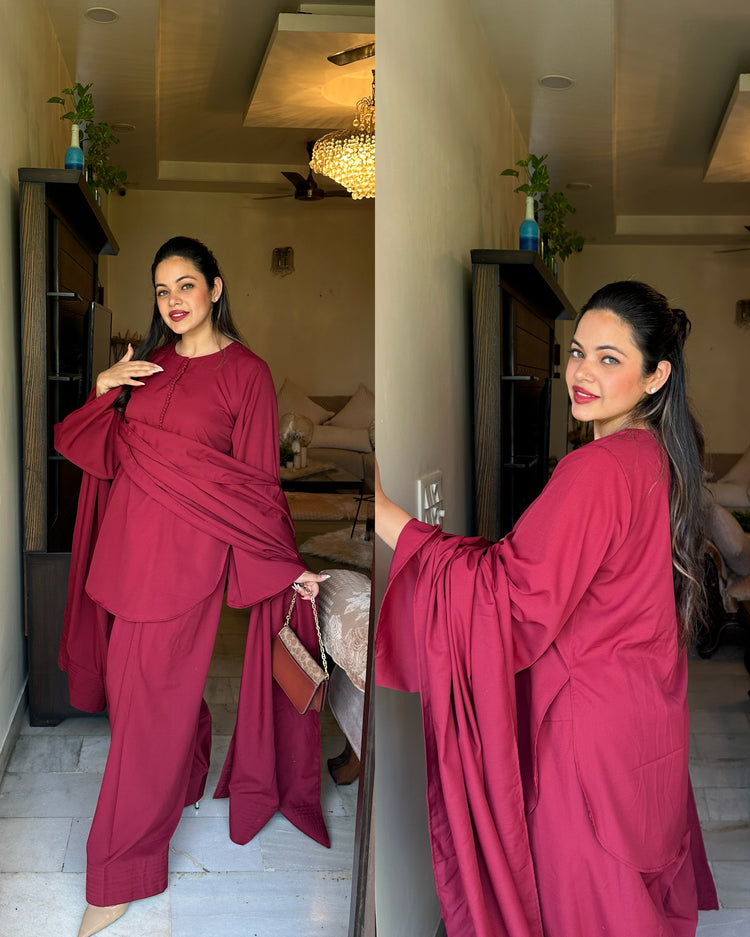 Maroon farsi salwar suit