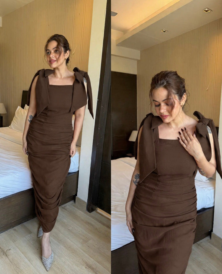 Drape knot dress