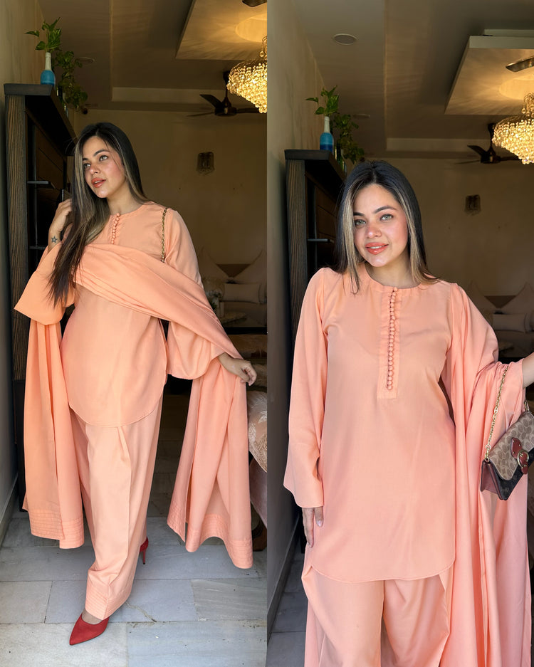 Peach farsi salwar suit