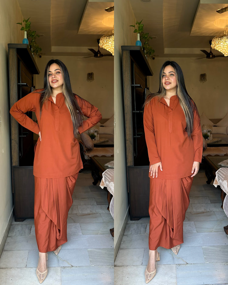 Terracota lungi kurta set
