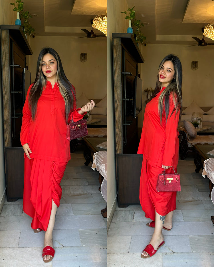 Red lungi set