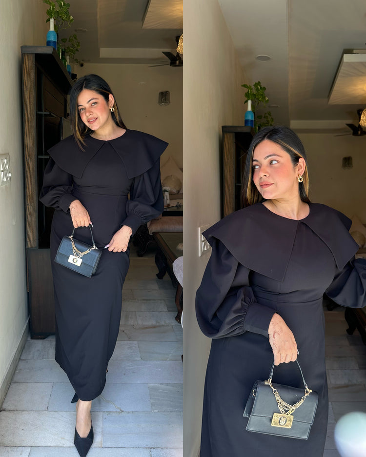 Black structured dress