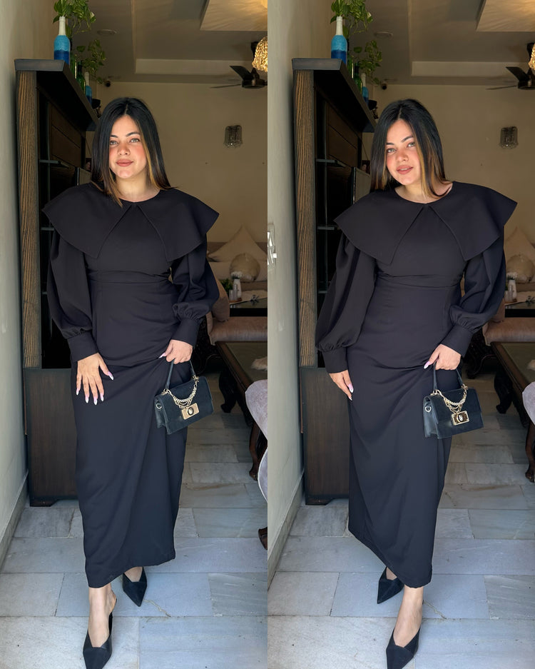 Black structured dress