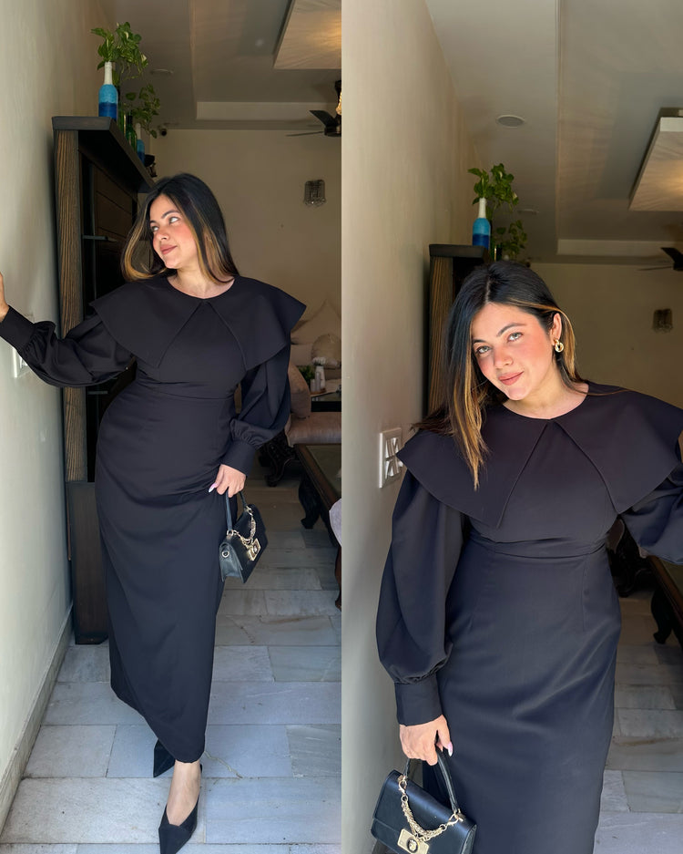 Black structured dress