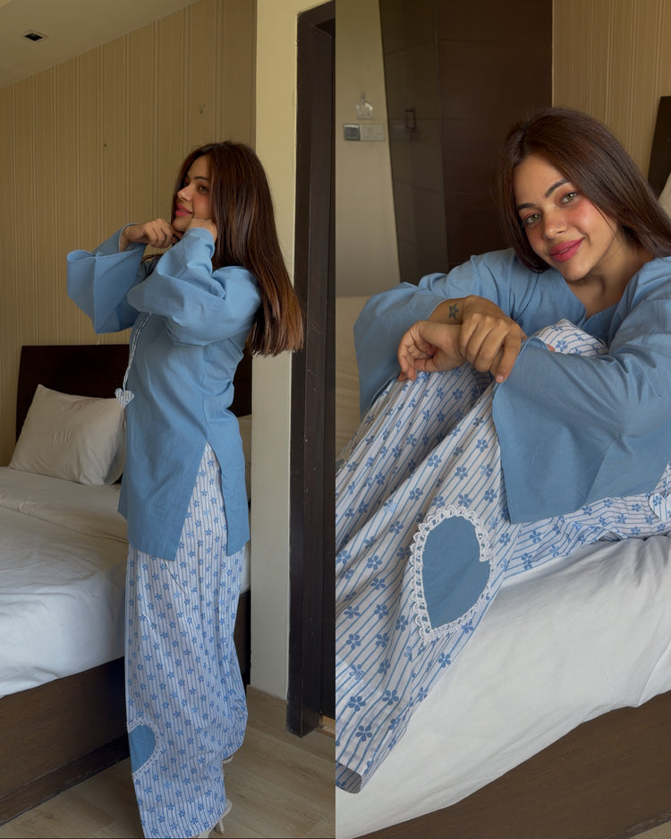 Blue heart farsi set