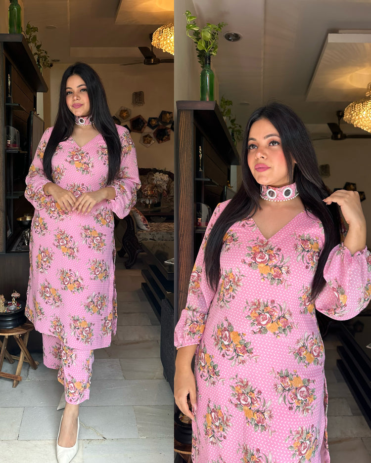Pink mirror chocker set