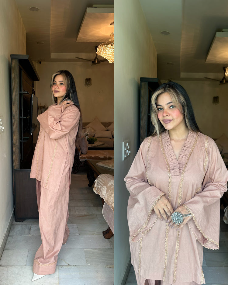 Nude brown farsi salwar set