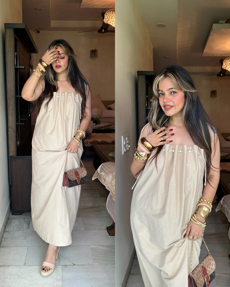 Cotton pearl maxi