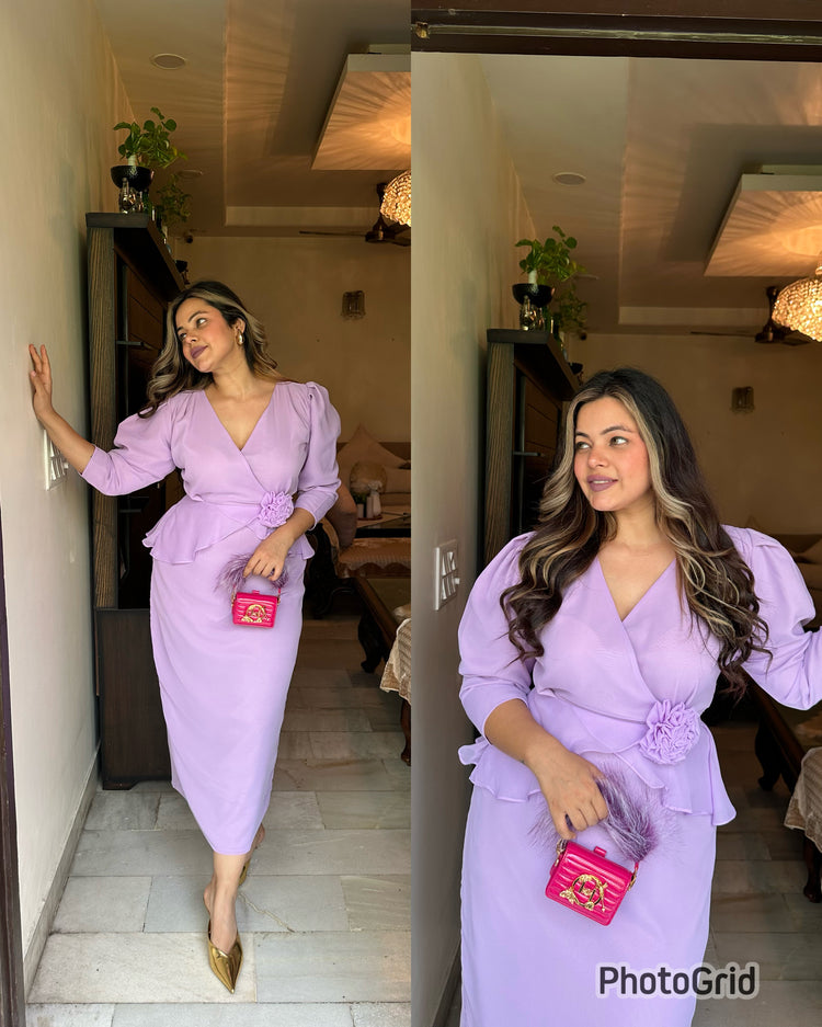 Lilac rose dress