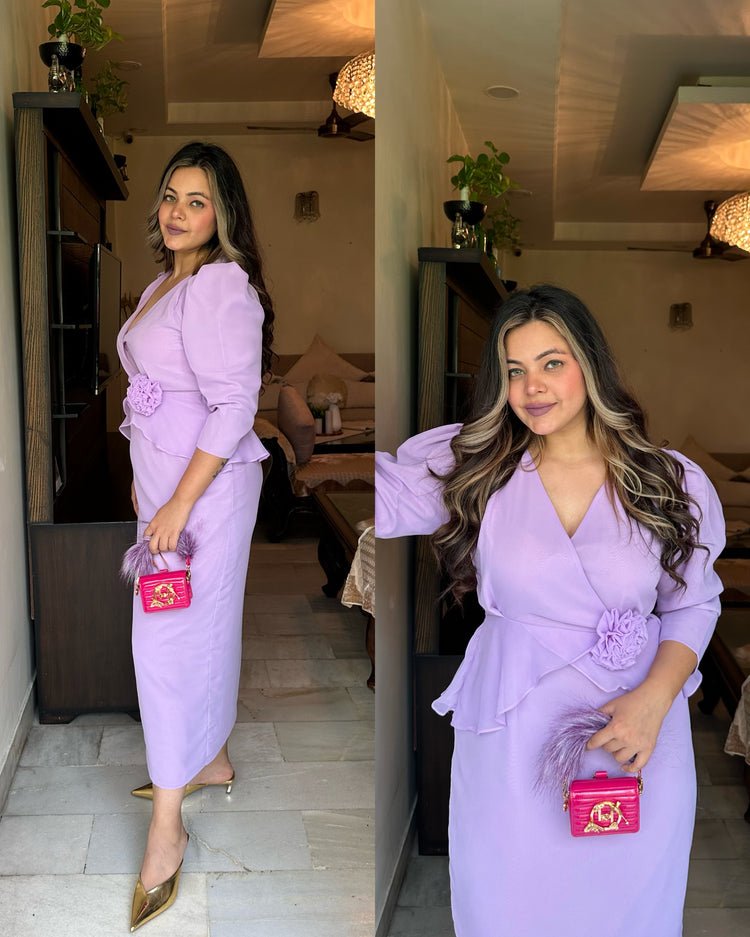 Lilac rose dress