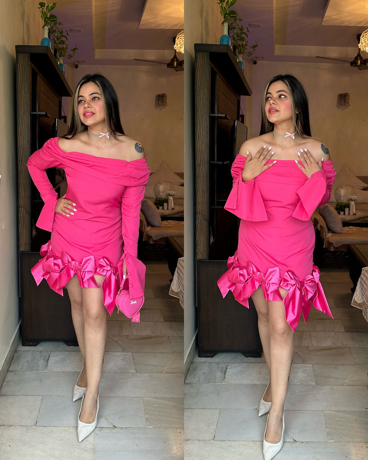 Pink bow birthday dress