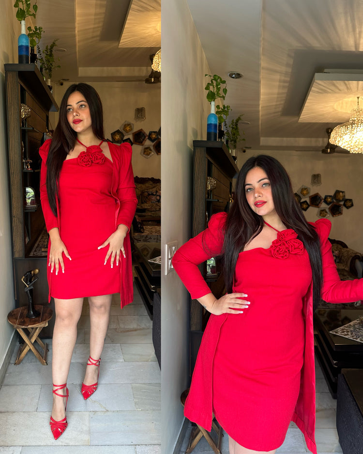 Red woollen set