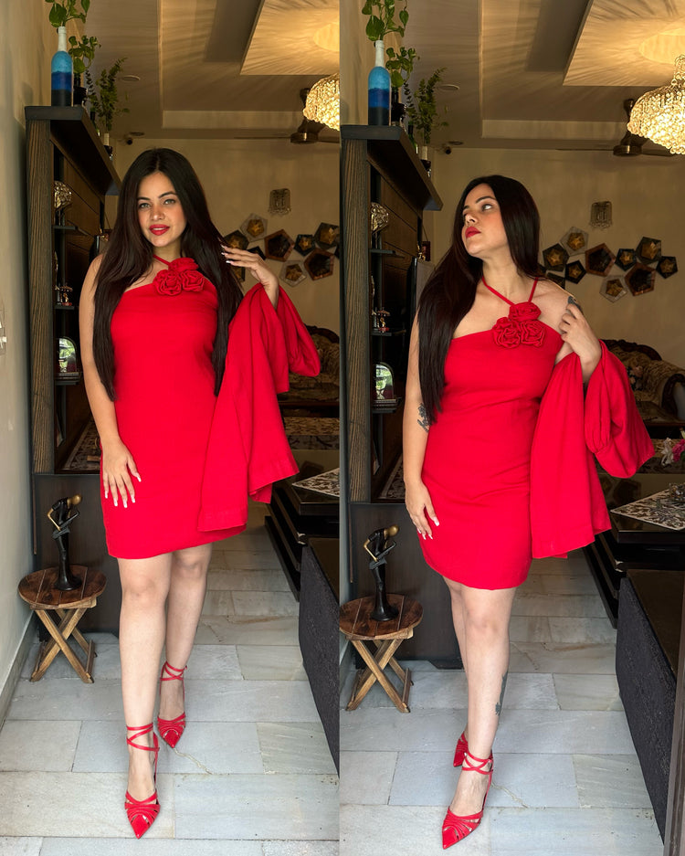 Red woollen set
