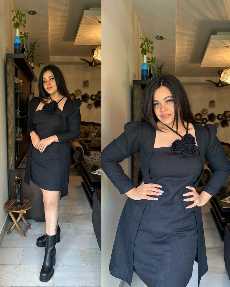 Black woollen set