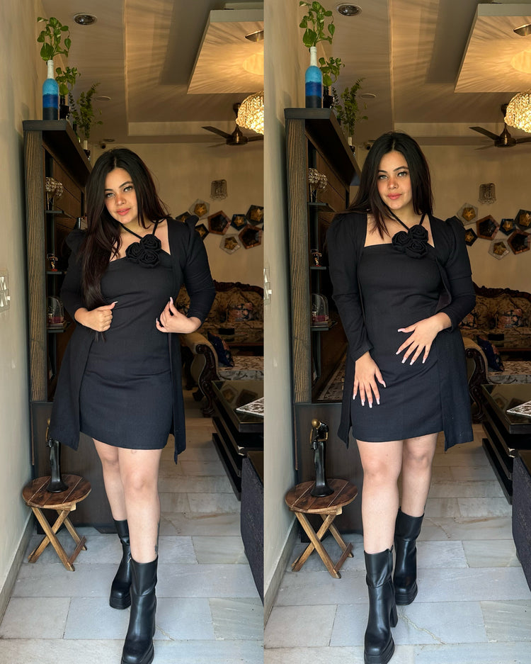Black woollen set