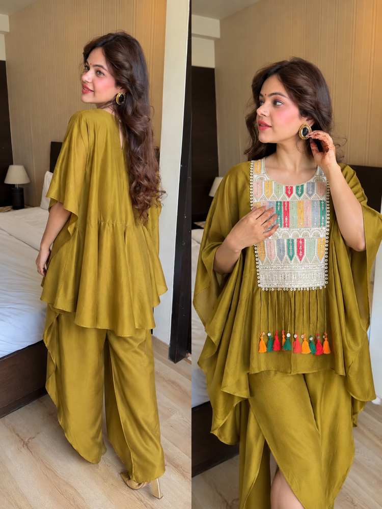 Olive tulip co ord set