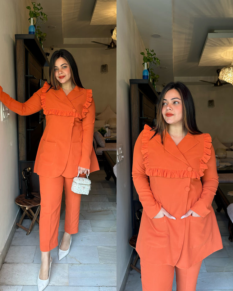 Orange square collar set