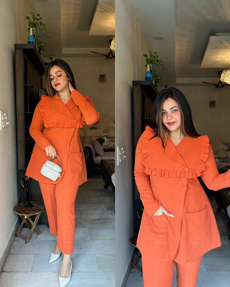 Orange square collar set