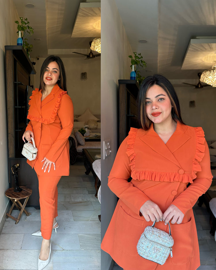Orange square collar set