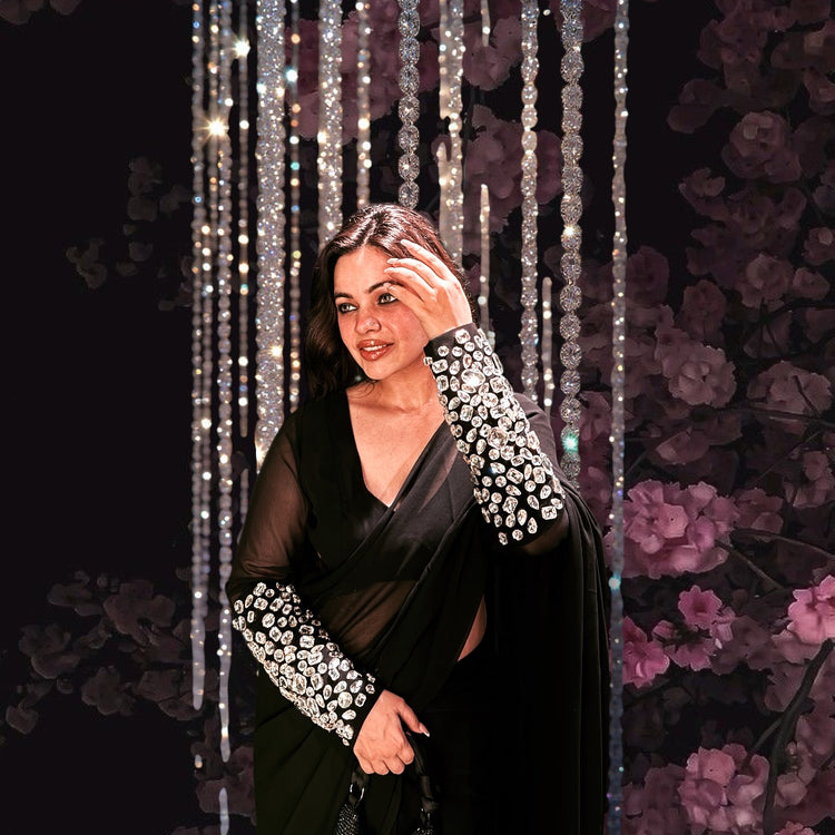 Studded black blouse only