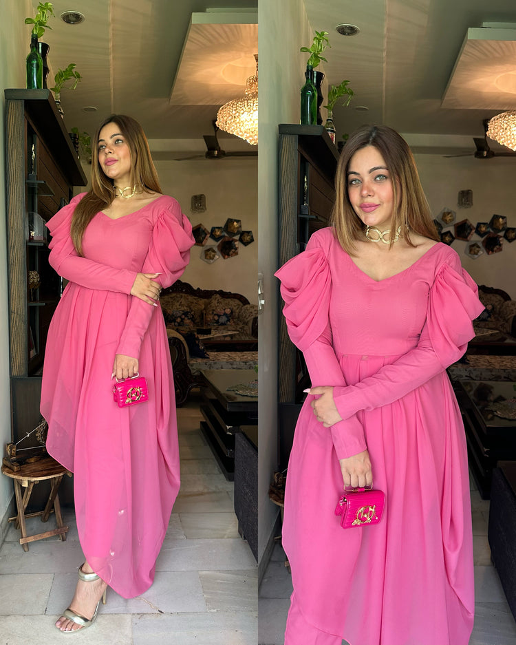 Blush pink drape set