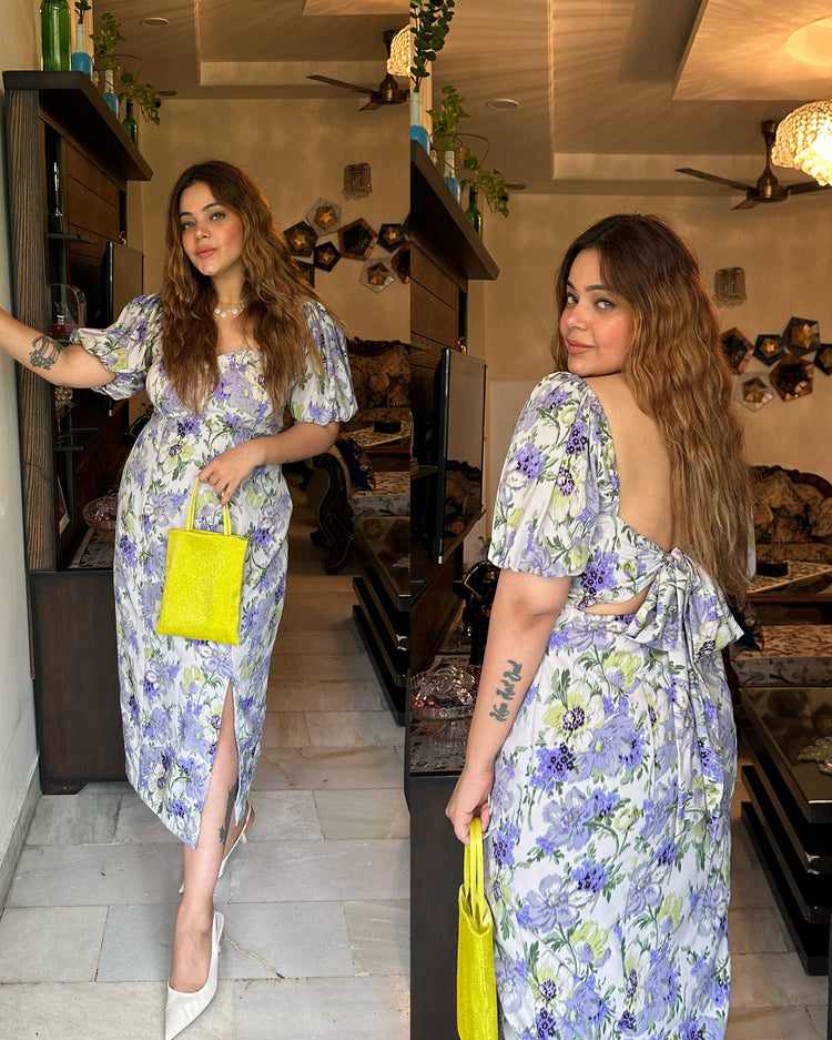 Printed backless midi