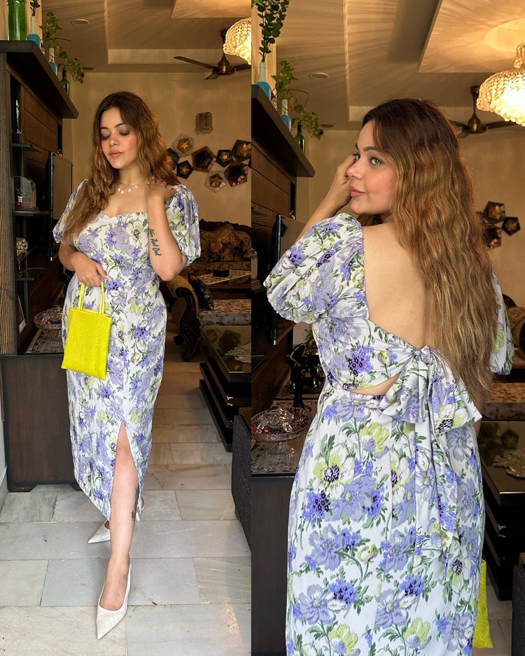 Printed backless midi