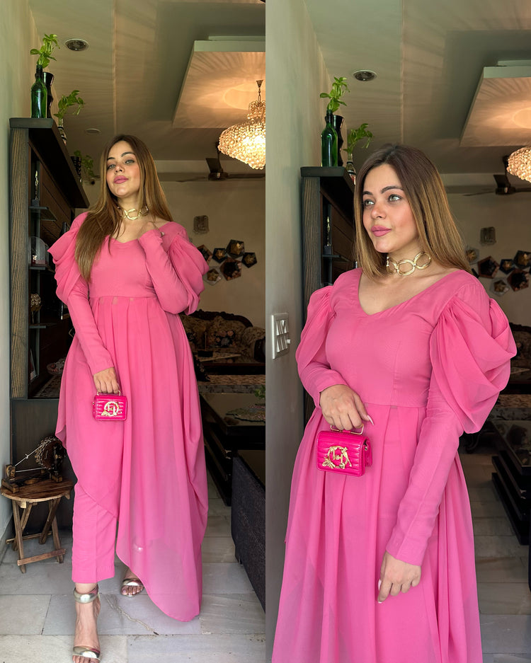 Blush pink drape set