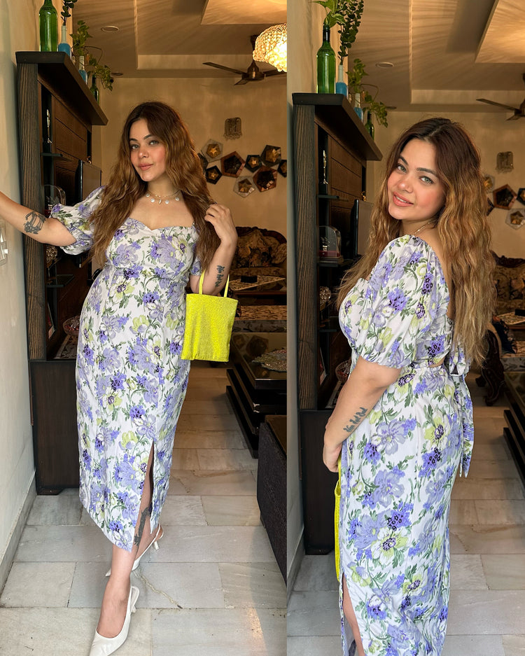 Printed backless midi