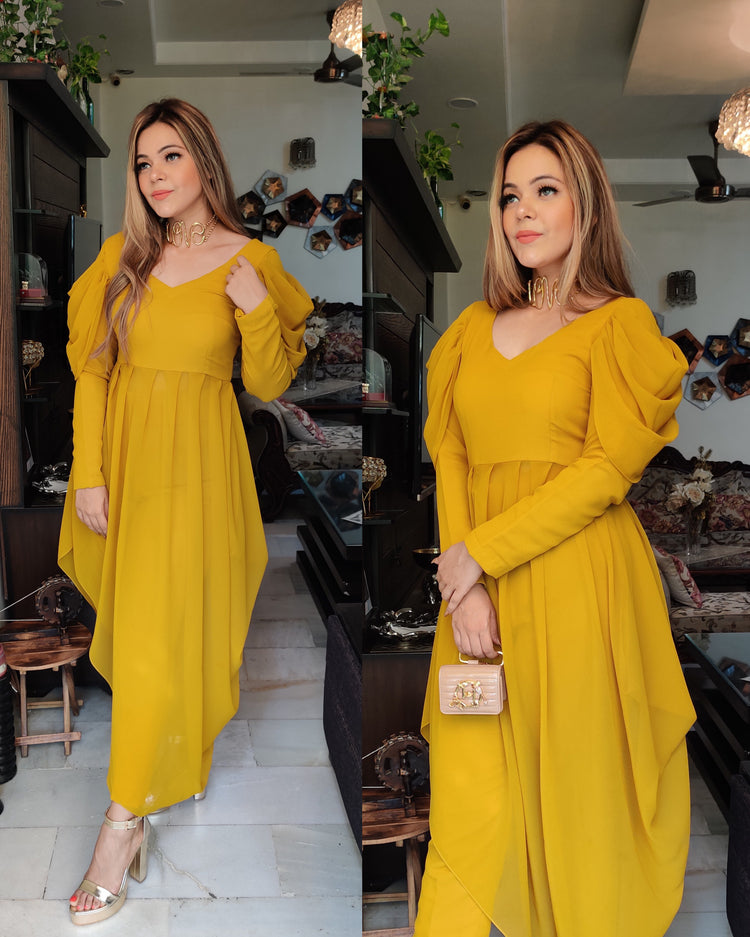 Mustard drape set