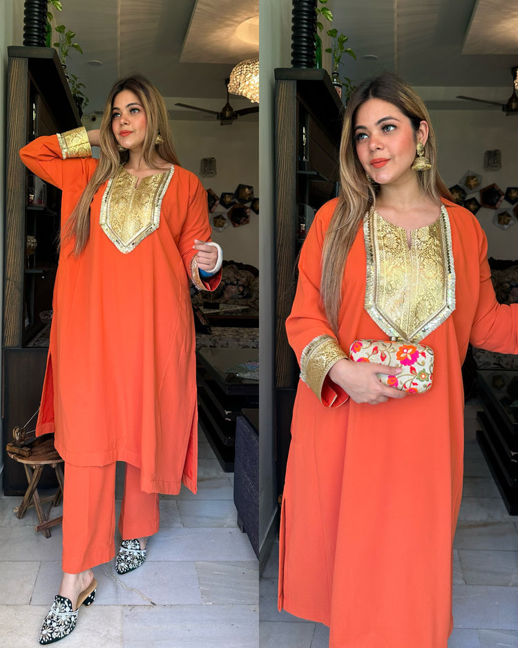 Orange peach pheran