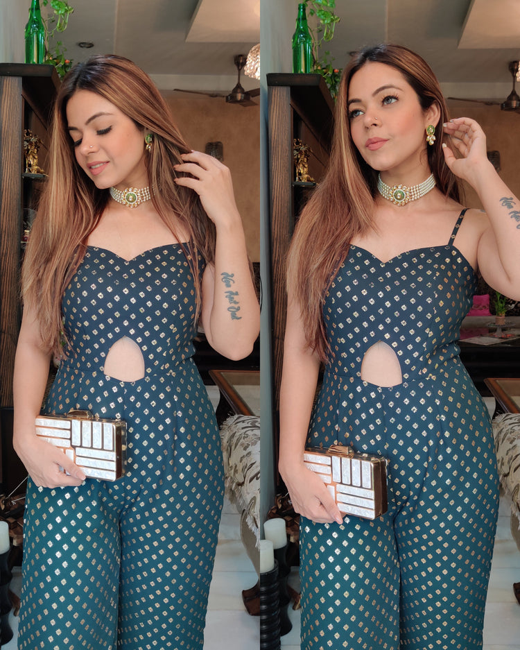 Gold foil jumpsuit