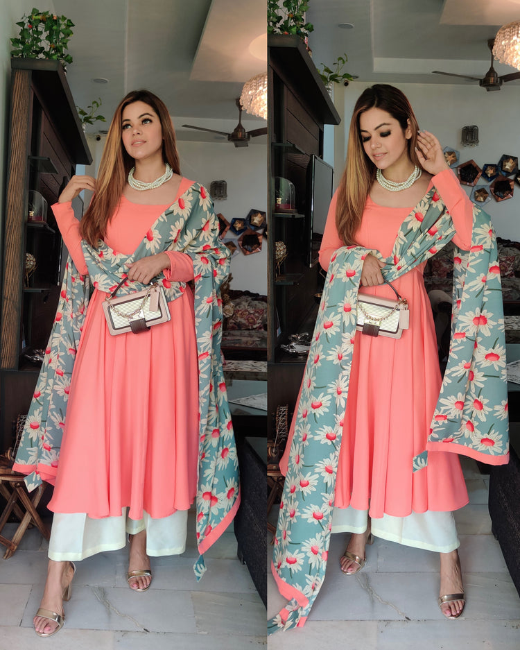 Floral pastel suit