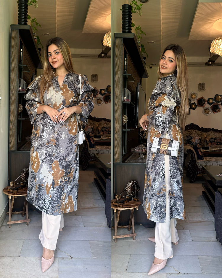 Printed kurti parellel pants