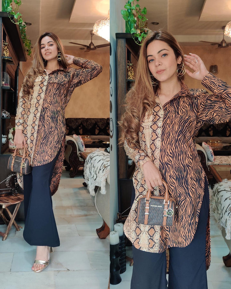 Dual print shirt pants