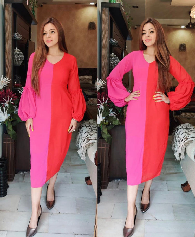 Red - pink dress