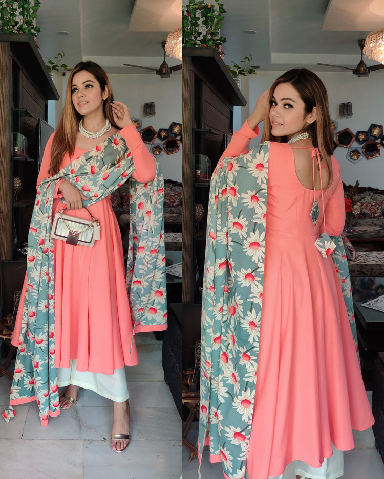 Floral pastel suit