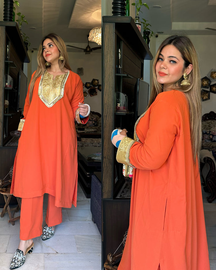 Orange peach pheran