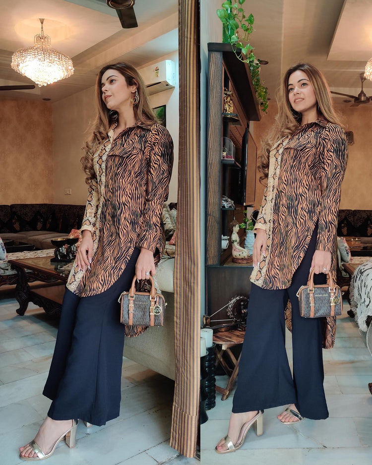 Dual print shirt pants