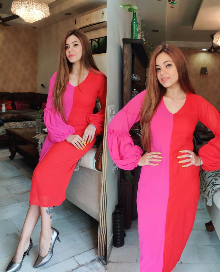 Red - pink dress