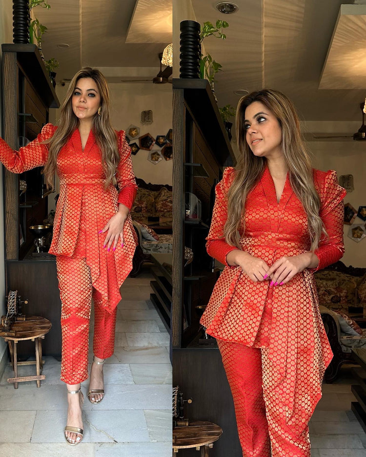 Red silk set