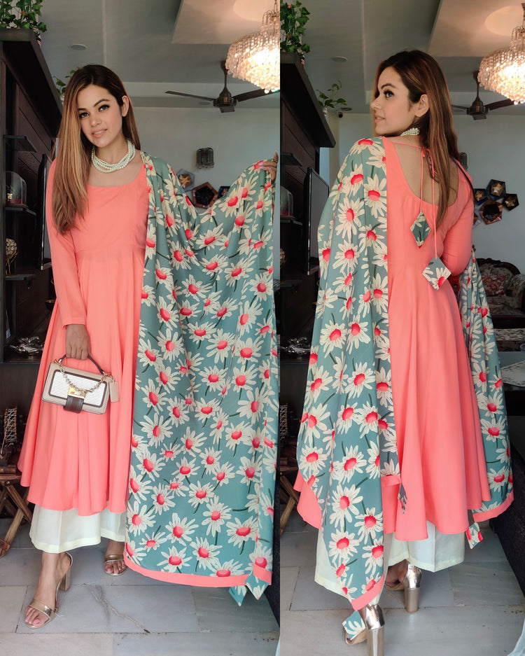 Floral pastel suit