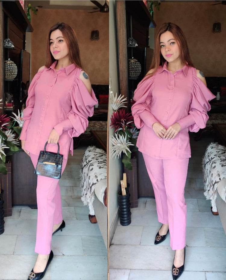 Draped sleeves set