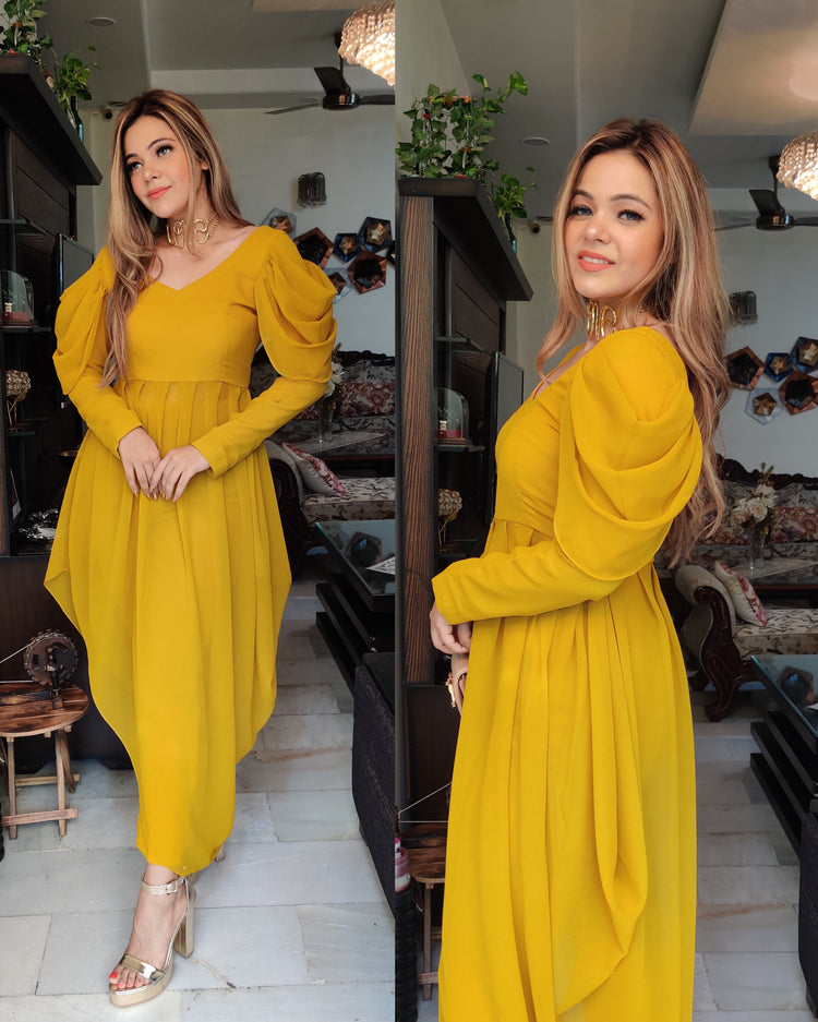 Mustard drape set