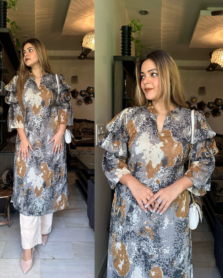 Printed kurti parellel pants