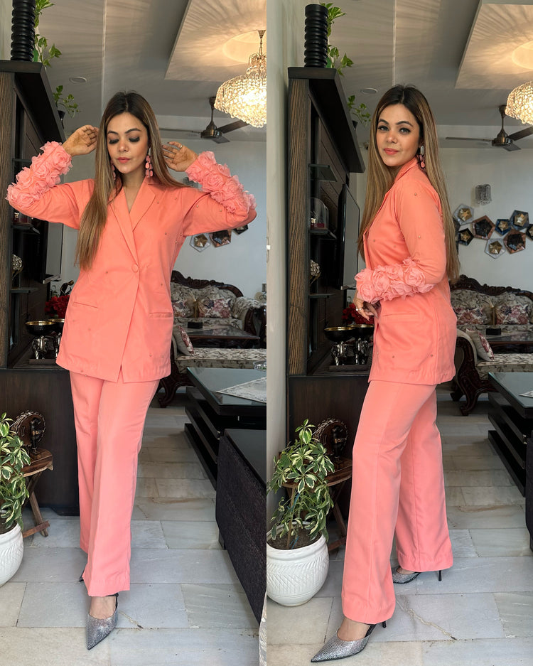 Peach roses set